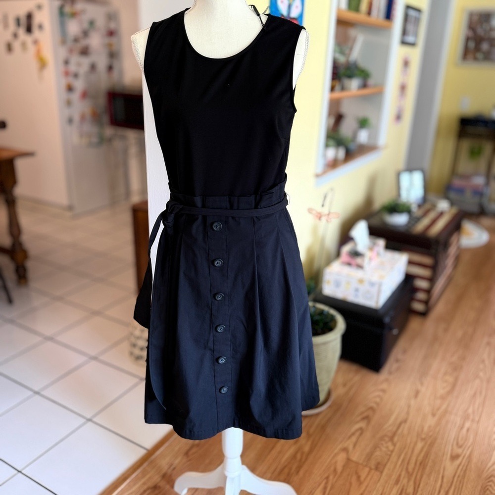 Karl Lagerfeld Paris Black Sleeveless‎ Fit & Flare Dress Size 8